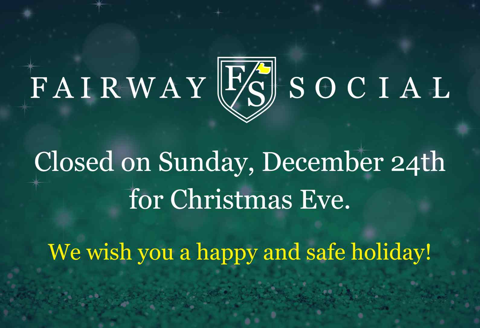 Closed for Christmas Eve